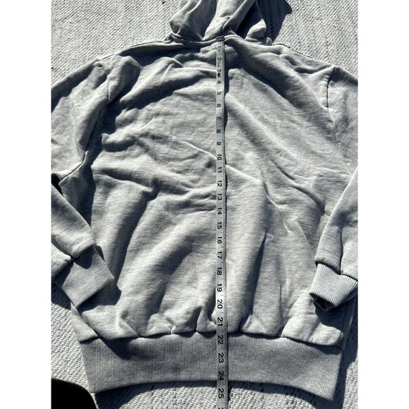 Collusion Mens Small Gray Sweater Hoodie Long Sleeve Drawstring Fleece - Picture 6 of 8